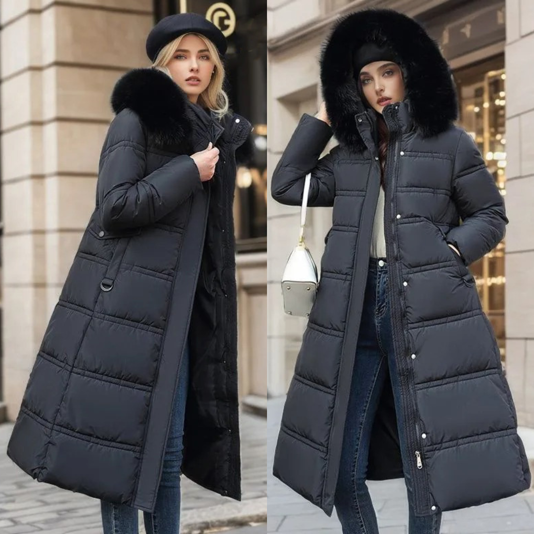Lucia | Designer Winter Parka With Fur Hood