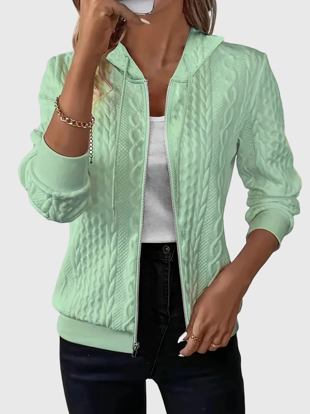 Lena - Hoodie With Zipper